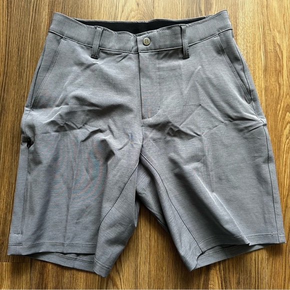 BYLT Kinetic Shorts Mens Small Gray Performance 9'' Chino Golf Flat Front Pocket - Picture 1 of 9